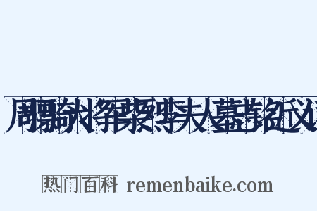 周骠骑大将军柴烈李夫人墓志铭近义词是什么意思的图片